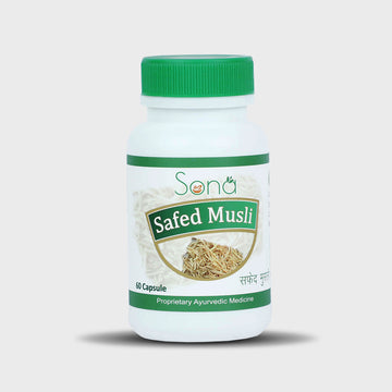 Sona Safed Musli full of Alkaloids, Vitamins and Minerals - 60 Capsules (Pack of 1)